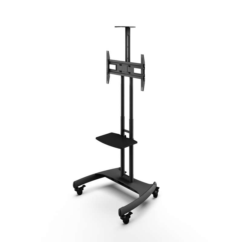Kanto Rolling TV Stand for 37-inch to 65-inch TVs and Interactive Displays - Black
