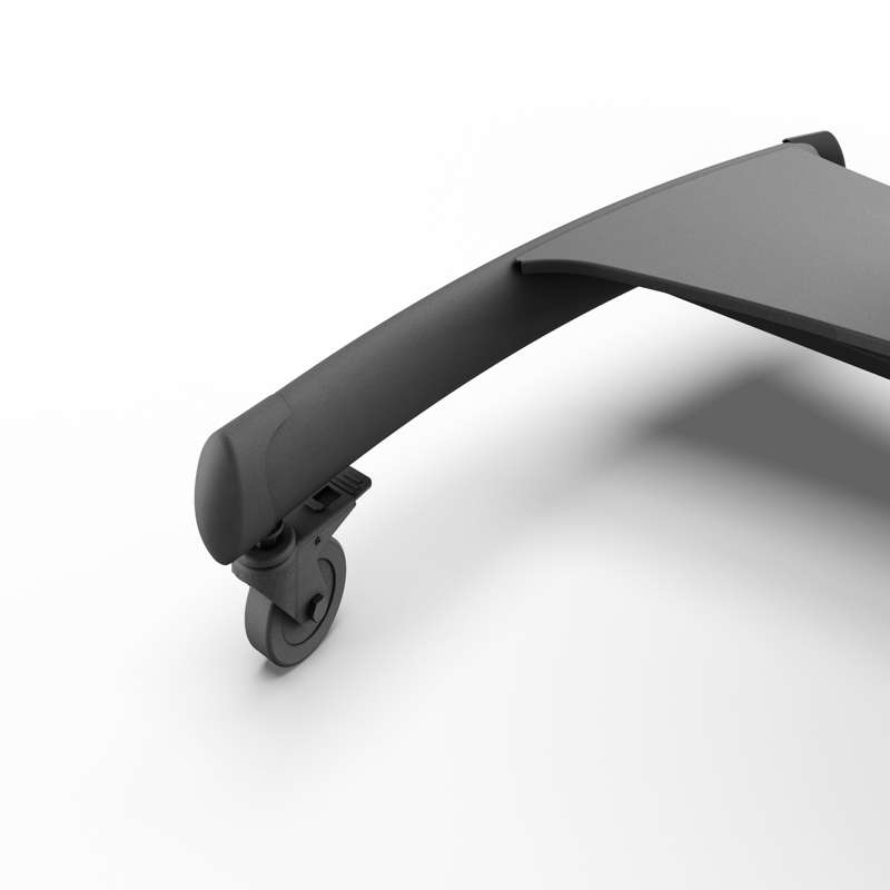 Kanto Rolling TV Stand for 55-inch to 86-inch TVs and Interactive Displays - Black
