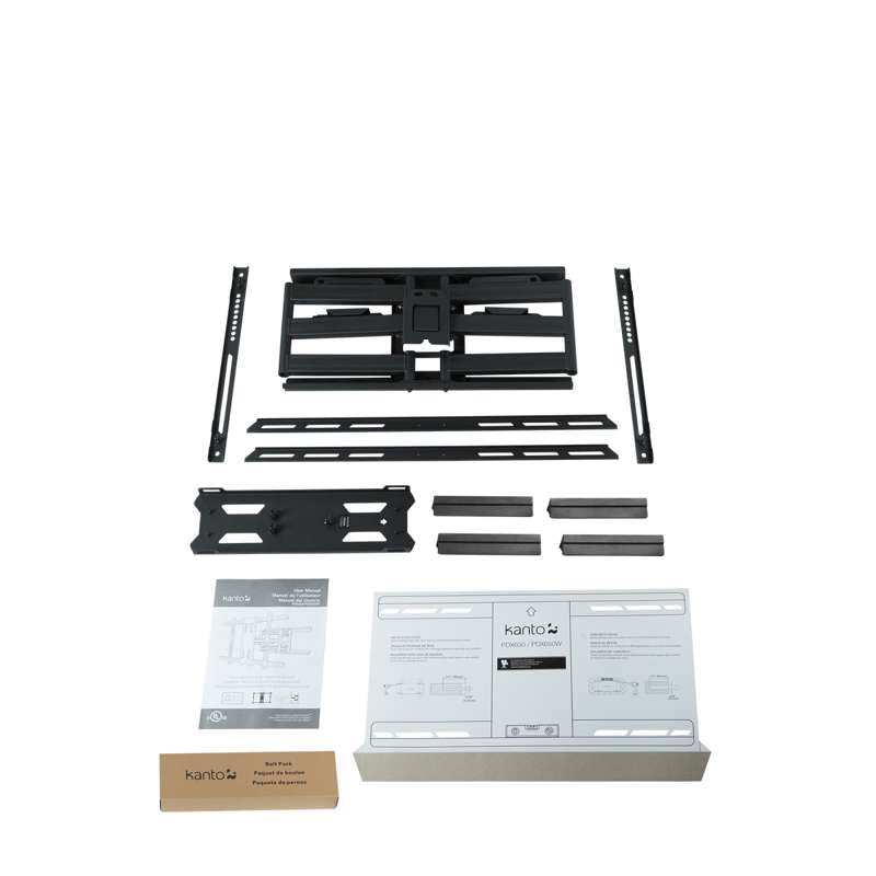 Kanto Full Motion TV Wall Mount for 37-inch to 75-inch TVs - Black