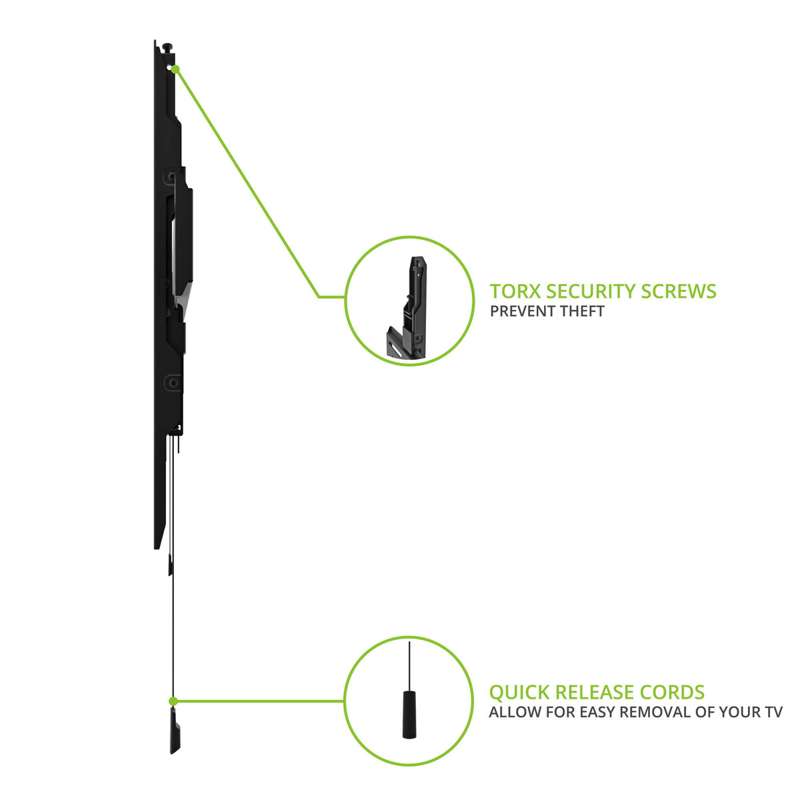 Kanto Fixed Low-Profile TV Wall Mount for 40-inch to 90-inch TVs - Black