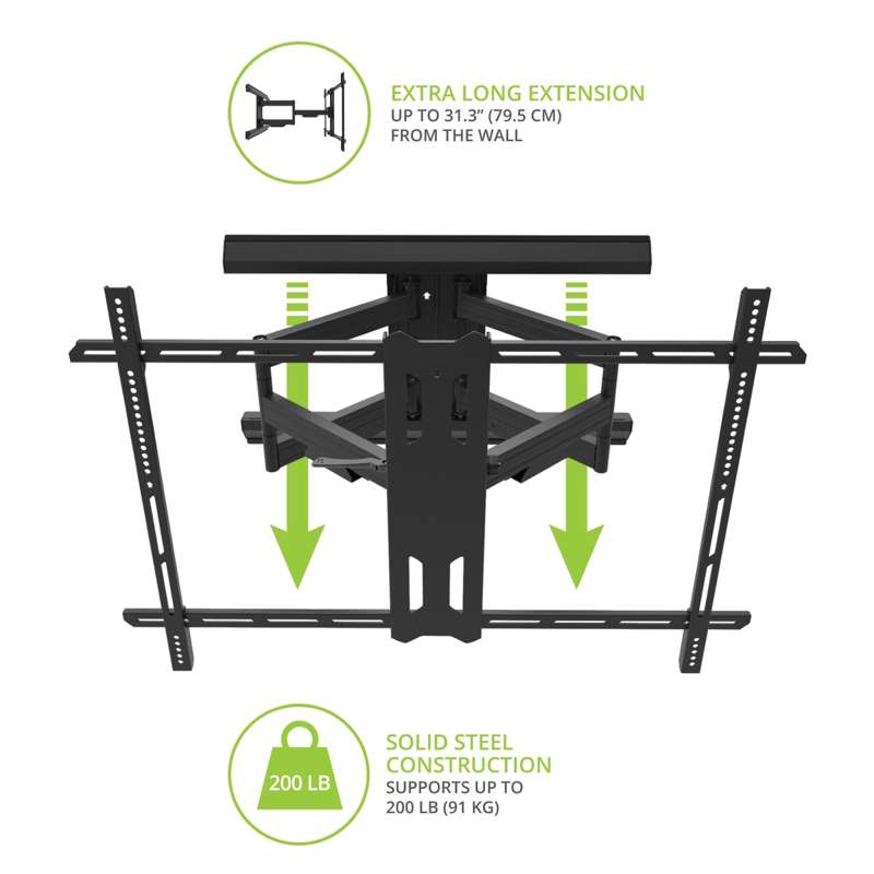 Kanto Pro Series Full Motion TV Wall Mount with Adjustable Offset for 55" - 120" TVs