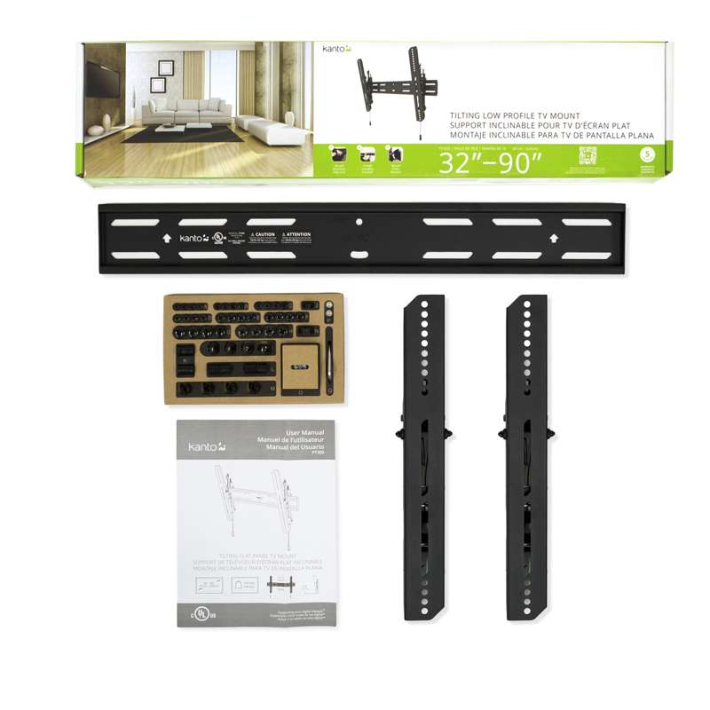 Kanto Tilting TV Mount for 32-inch to 90-inch TVs - Black
