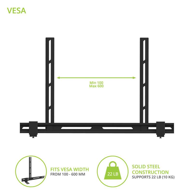 Kanto Universal Sound Bar TV Mount - Black