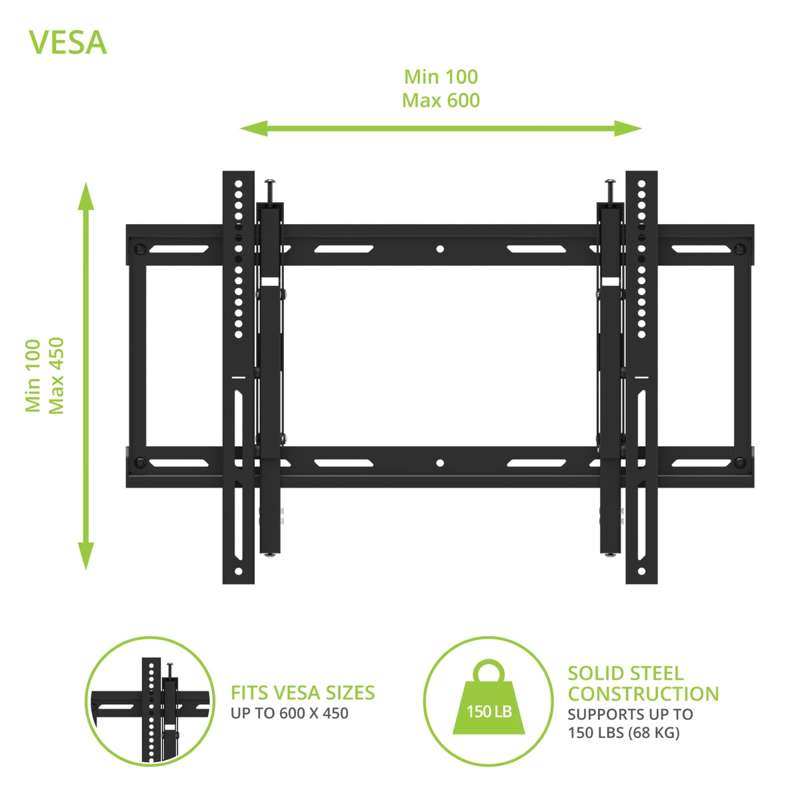 Kanto Extend and Tilting TV Wall Mount for 43" - 90" TVs