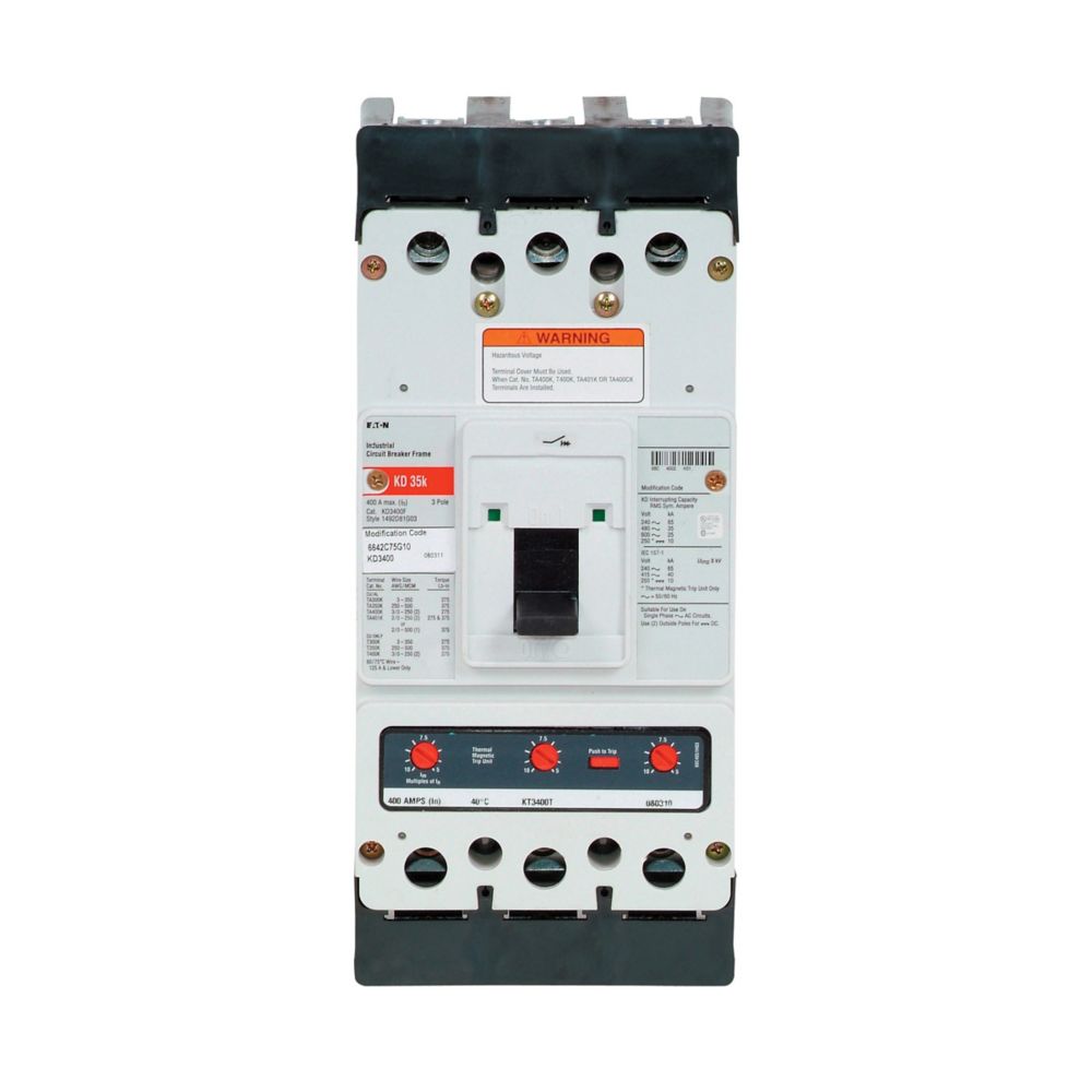 KD3300 | Eaton Series C 300A 3-Pole Molded Case Circuit Breaker