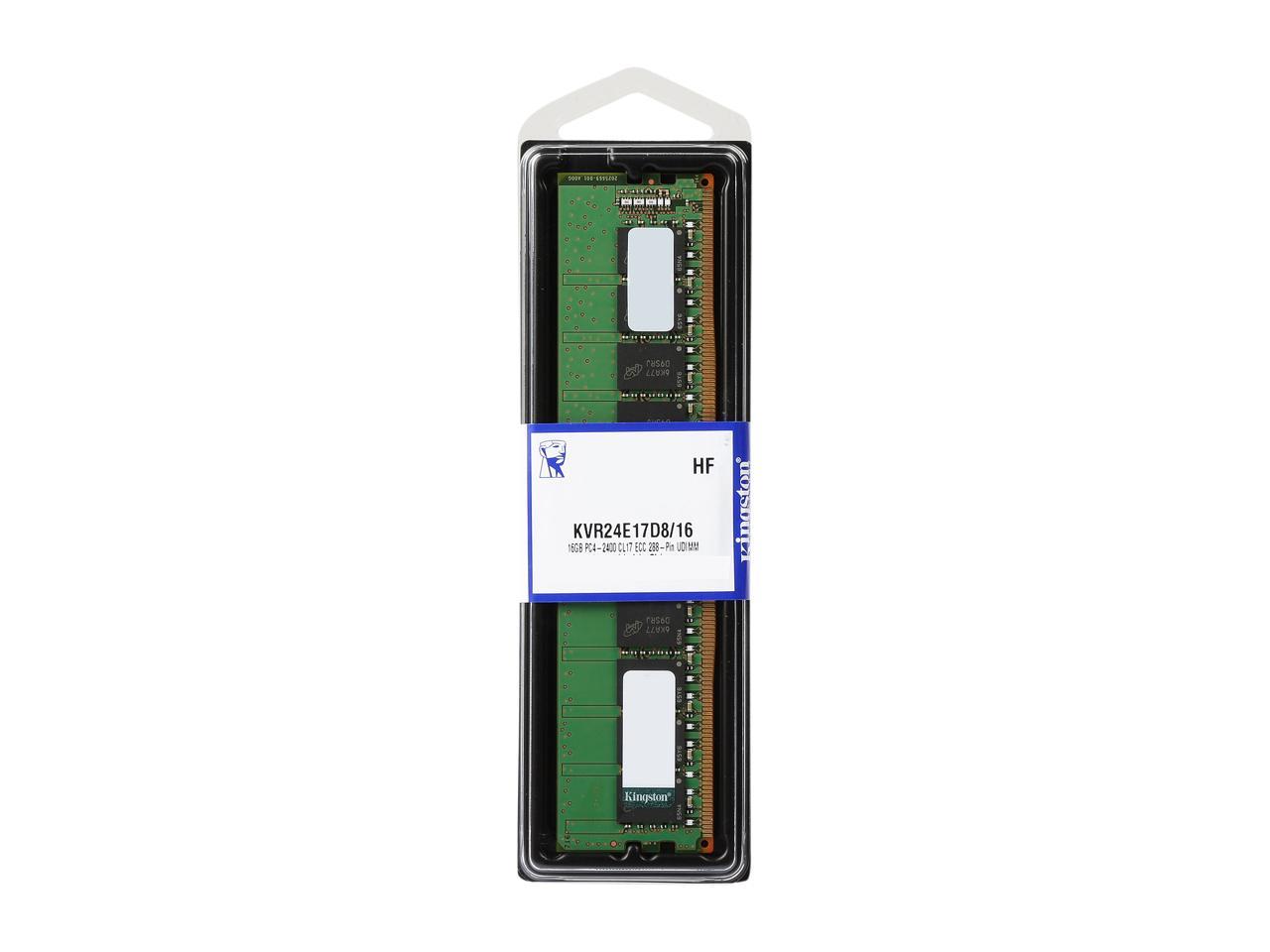 Kingston Technology ValueRAM 16GB 2400MHz DDR4 ECC CL17 DIMM 2Rx8 Memoria de Escritorio (KVR24E17D8/16)