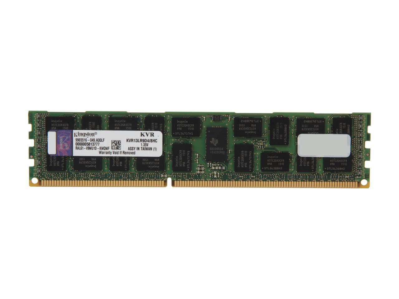 Kingston Technology ValueRAM 8 GB 1333 MHz DDR3 PC3-10600 ECC Reg CL9 DIMM DR x4 1.35 V Hynix C Memoria de servidor y placa base (KVR13LR9D4/8HC)