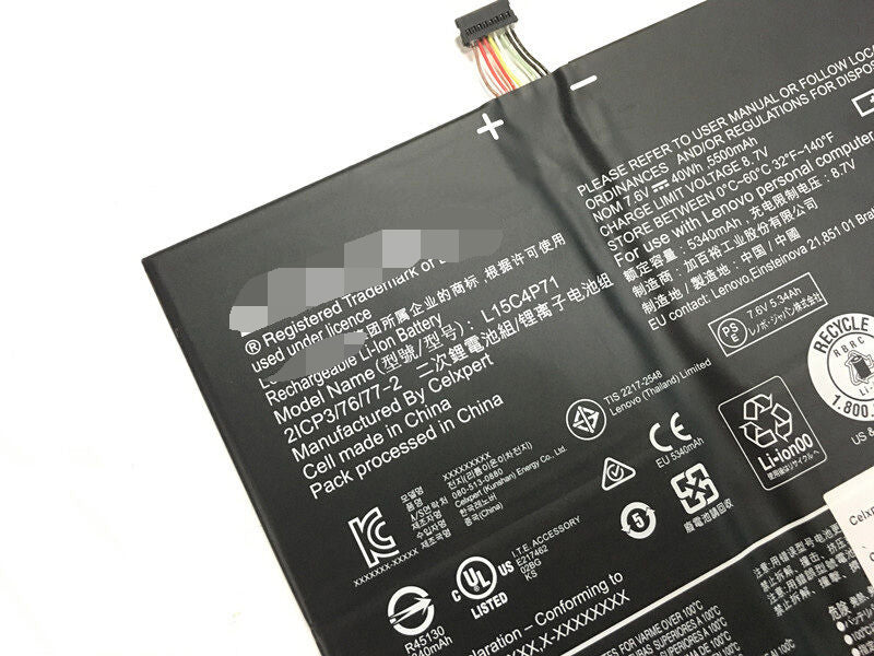 L15C4P71 L15L4P71 40Wh Battery for Lenovo MIIX 700 700-12ISK 4-6Y75