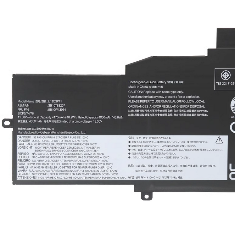 Lenovo L19C3P71 SB10T83207 ThinkPad X1 Nano Gen 1-20UN000BUS Battery