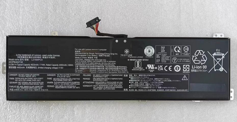 L21M4PC4 Battery for Lenovo Yoga Pro 14s 2022 L21C4PC4 L21L4PC4 L21D4PC4