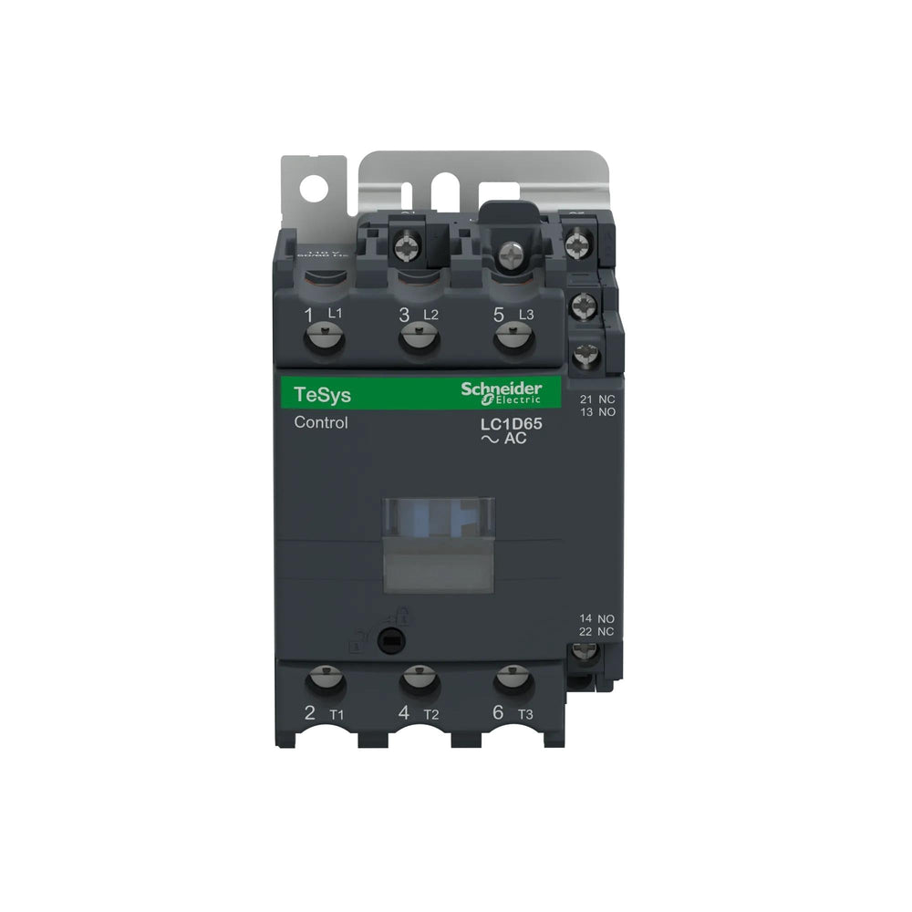 Schneider Electric LC1D65G7 IEC Contactor 65A 120V AC Coil TeSys D
