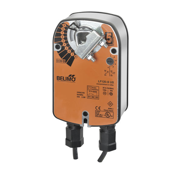 LF120-S US | Belimo 35 In Lb Spring Return On Off Damper Actuator 120V