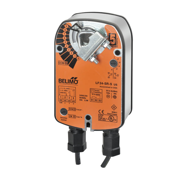 LF24-SR-S US | Belimo Modulating Spring Return Damper Actuator 35 In Lb 24V