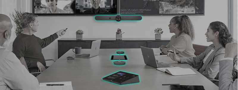 Logitech Rally Bar Room Kit - Rally Bar + Tap Cat5e + 2 Mic Pods (TAA Compliant)