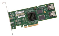 LSI00182 LSI SAS 3081E-R 3Gb/s SAS HBA, 8-Port Int. Controller Card.  RAID 0, 1, 1E, 10E. SGL.