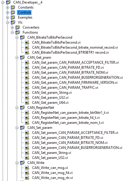 LabView Driver for PCAN-Developer