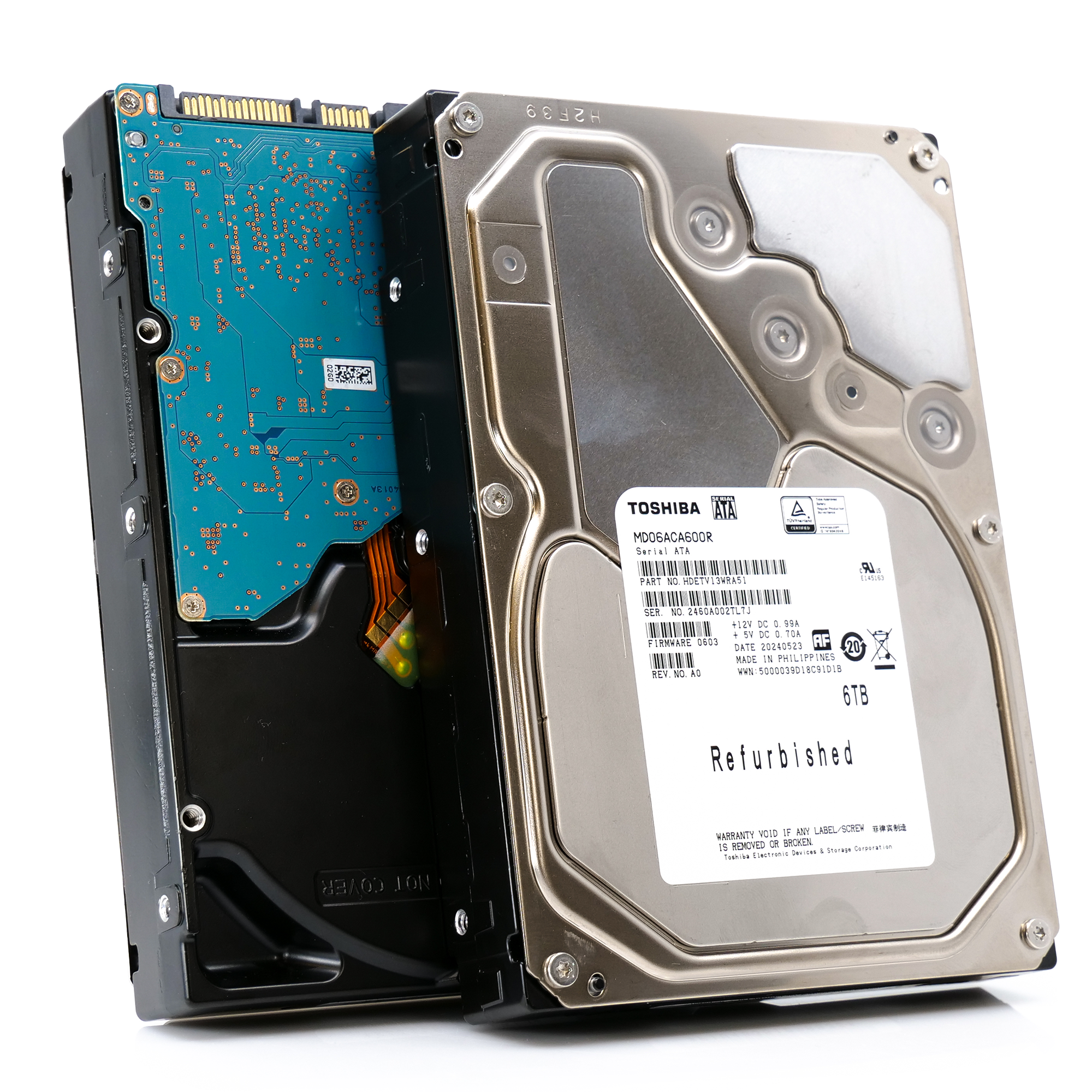 Toshiba MD06 MD06ACA600R 6TB 7.2K RPM SATA 6Gb/s Desktop 3.5in Recertified Hard Drive