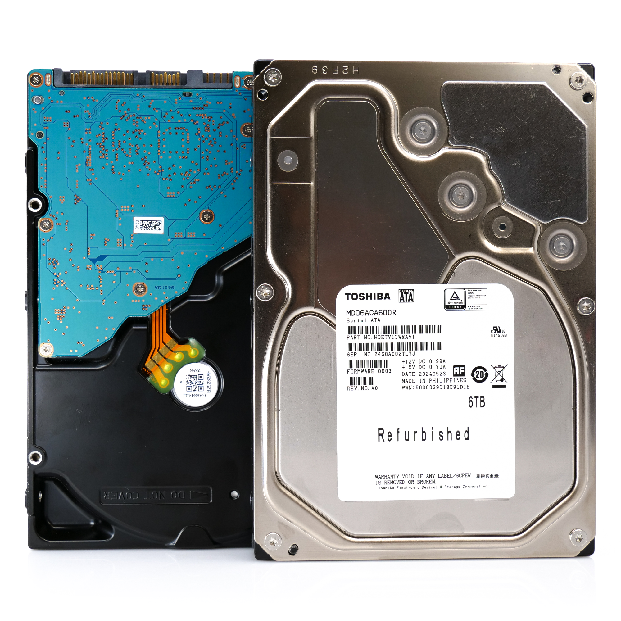 Toshiba MD06 MD06ACA600R 6TB 7.2K RPM SATA 6Gb/s Desktop 3.5in Recertified Hard Drive