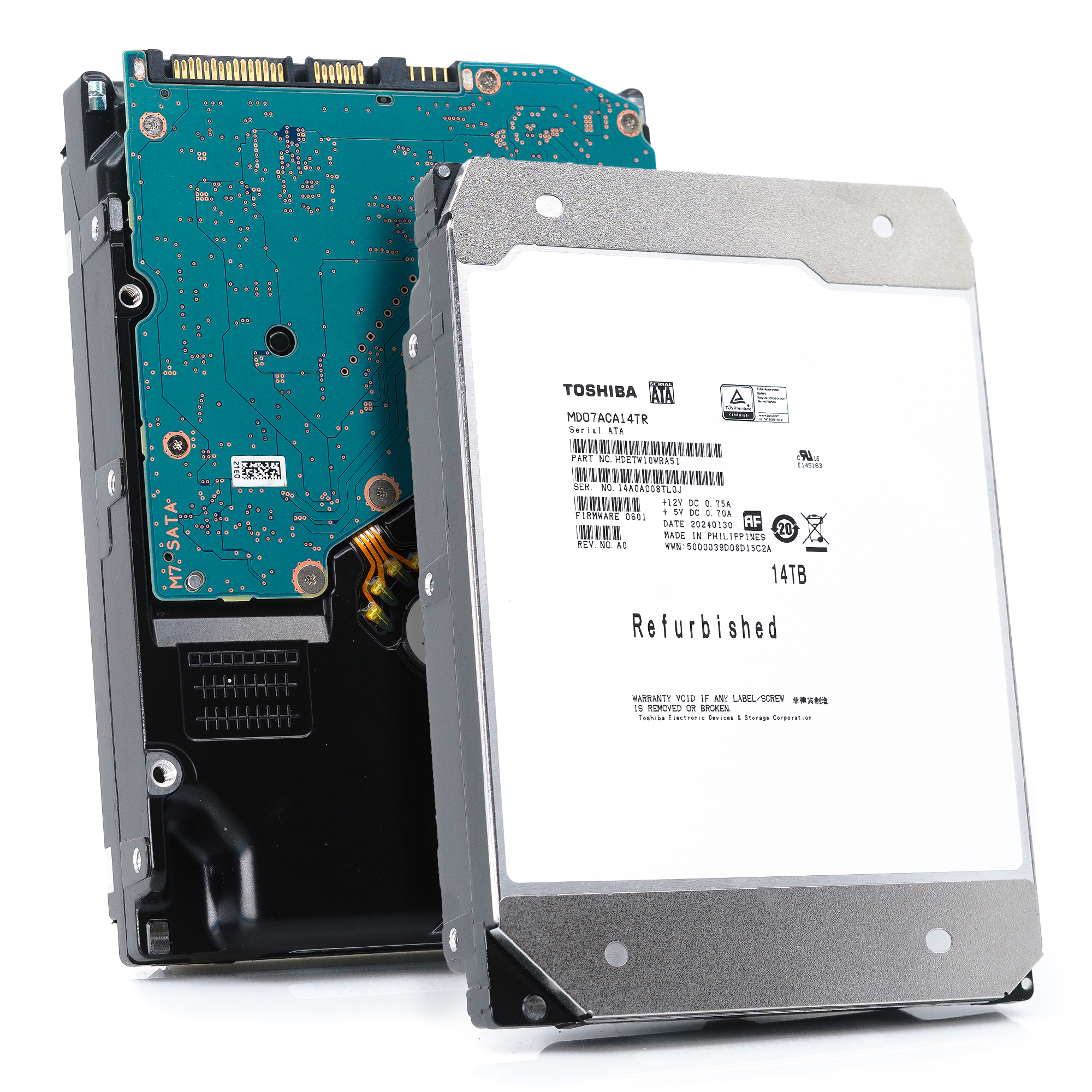 Toshiba MD07ACA MD07ACA14TR 14TB 7.2K RPM SATA 6Gb/s 512e Desktop 3.5in Hard Drive