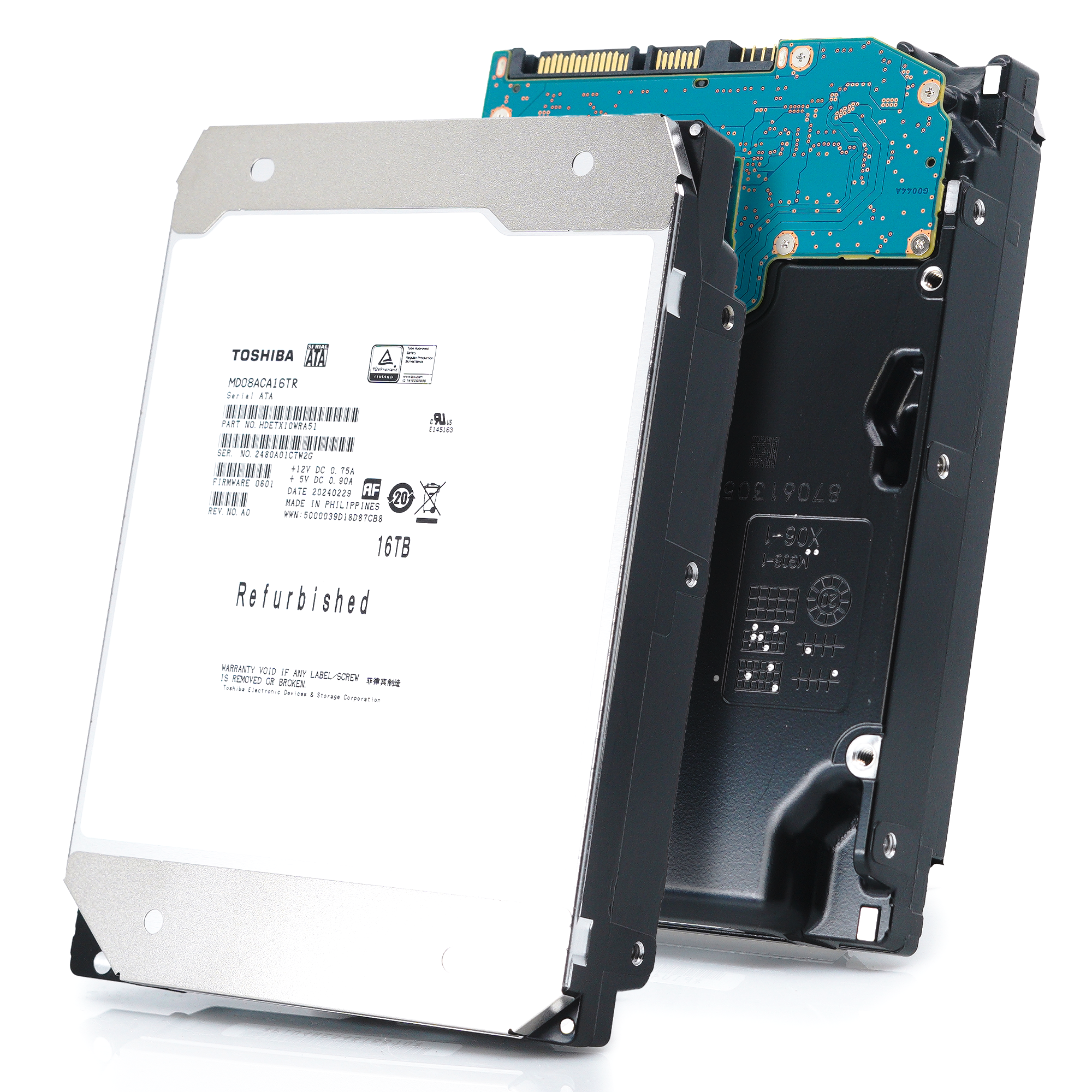 Toshiba MD08 MD08ACA16TR 16TB 7.2K RPM SATA 6Gb/s 512e Desktop 3.5in Refurbished HDD