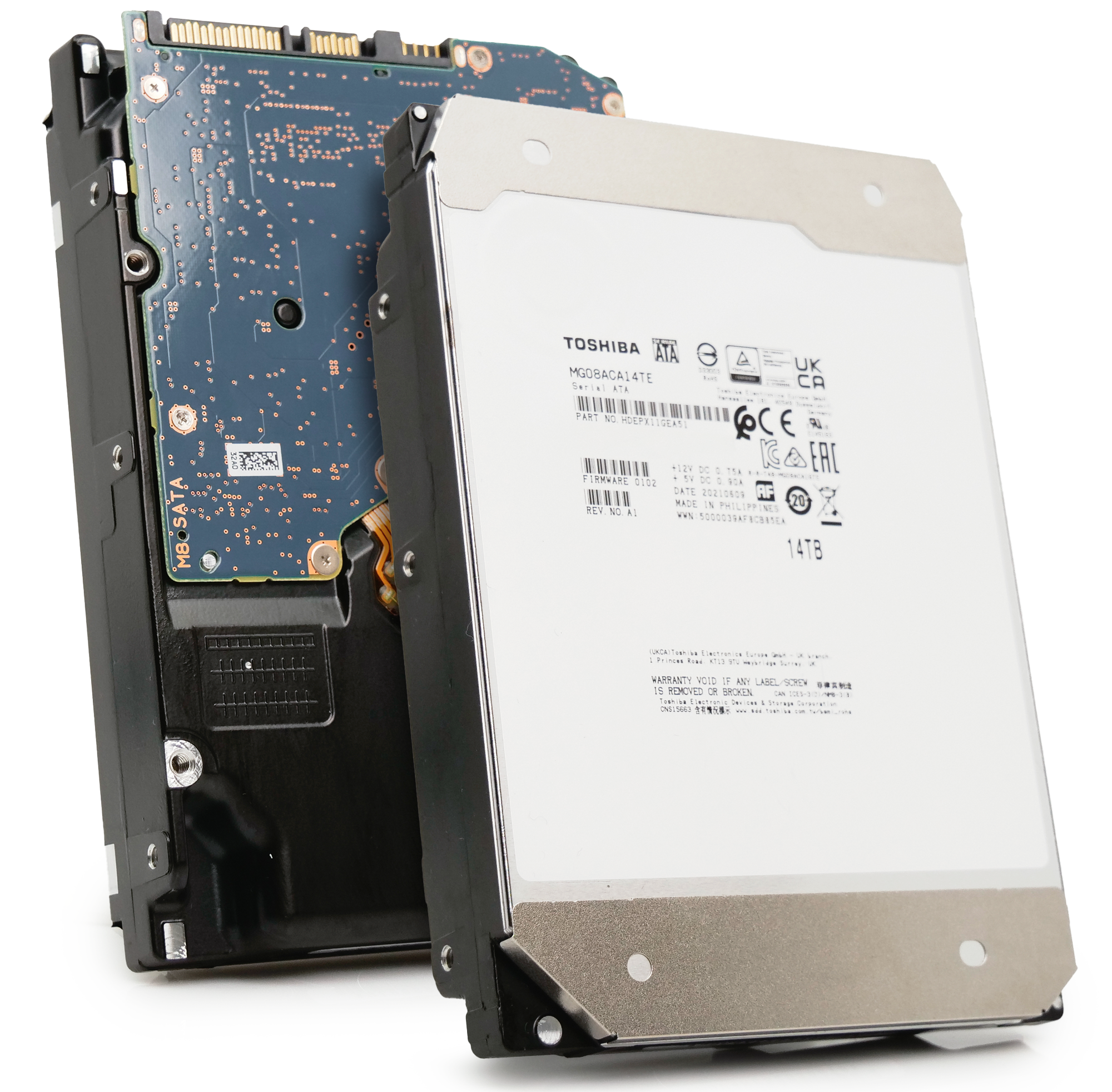 Toshiba MG08 MG08ACA14TE 14TB 7.2K RPM SATA 6Gb/s 512e 3.5in Recertified Hard Drive