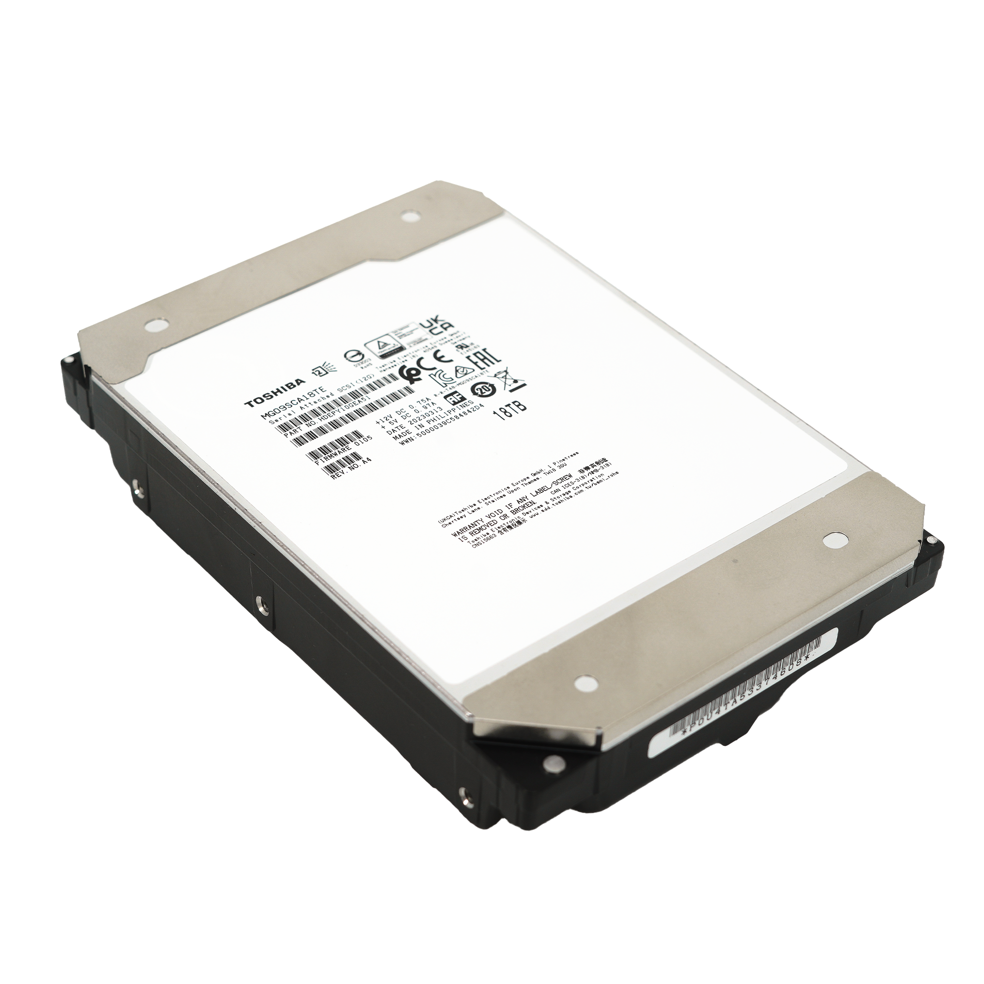 Toshiba MG09 MG09SCA18TE 18TB 7.2K RPM SAS 12Gb/s 512e 3.5in Hard Drive