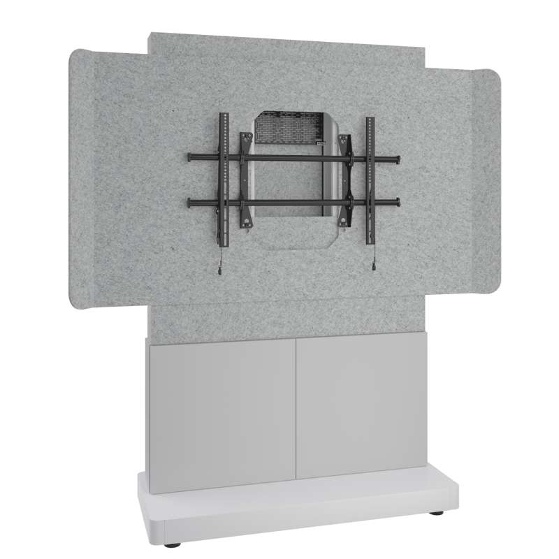 Middle Atlantic Forum Free-Standing 48" (2-Bay) Display Stand for (1) 66" to 75" Display, Light Finish