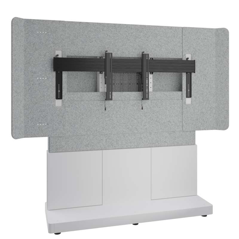 Middle Atlantic Forum Free-Standing 66" (3 Bay) Display Stand for (1) 70" to 75" Display, Light Finish