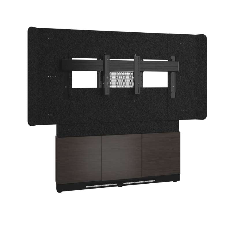 Middle Atlantic Forum Floor-to-Wall Mounted 66" (3 Bay) Display Stand for (1) 86" to 100" Display, Dark Finish