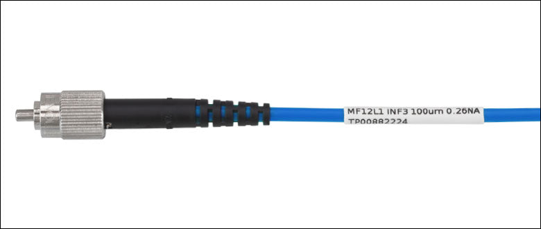 T-MF13L2 - Ø100 µm, 0.26 NA InF3 Multimode Patch Cable, FC/PC to SMA905, 2 m Long