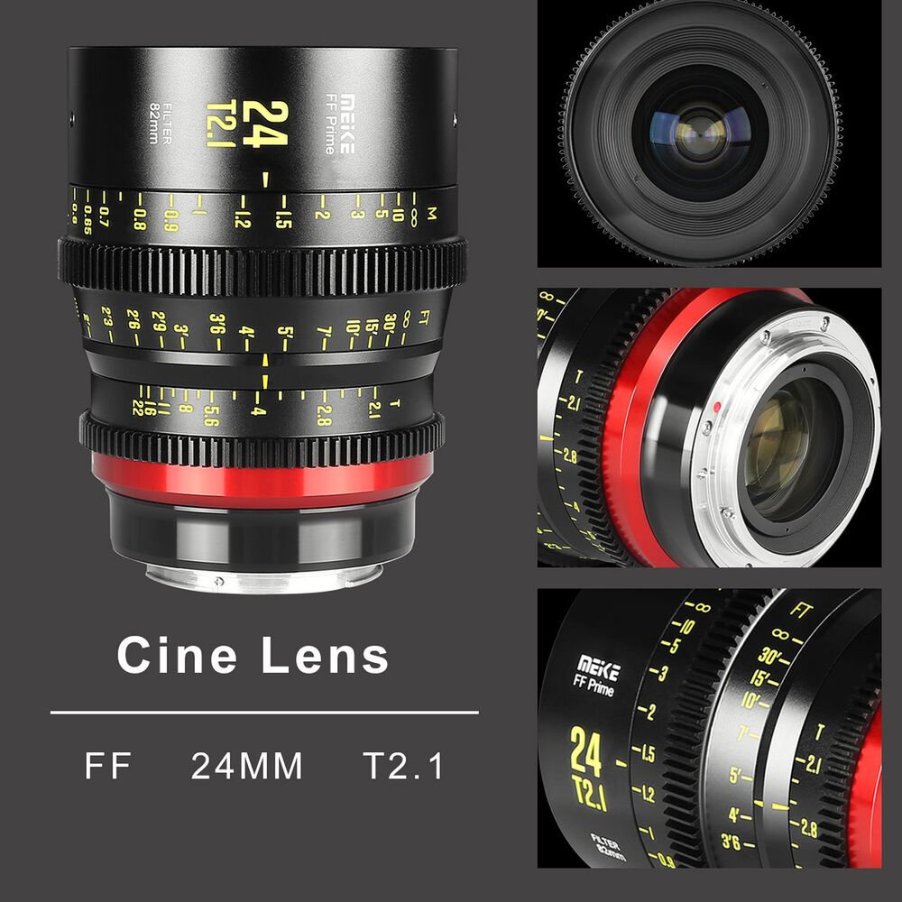 Meike Cinema Full Frame Cinema Prime 24mm T2.1 Lens (EF Mount)