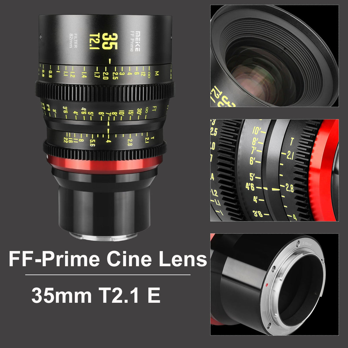 Meike Cinema Full Frame Cinema Prime 35mm T2.1 Lens (Sony E Mount)