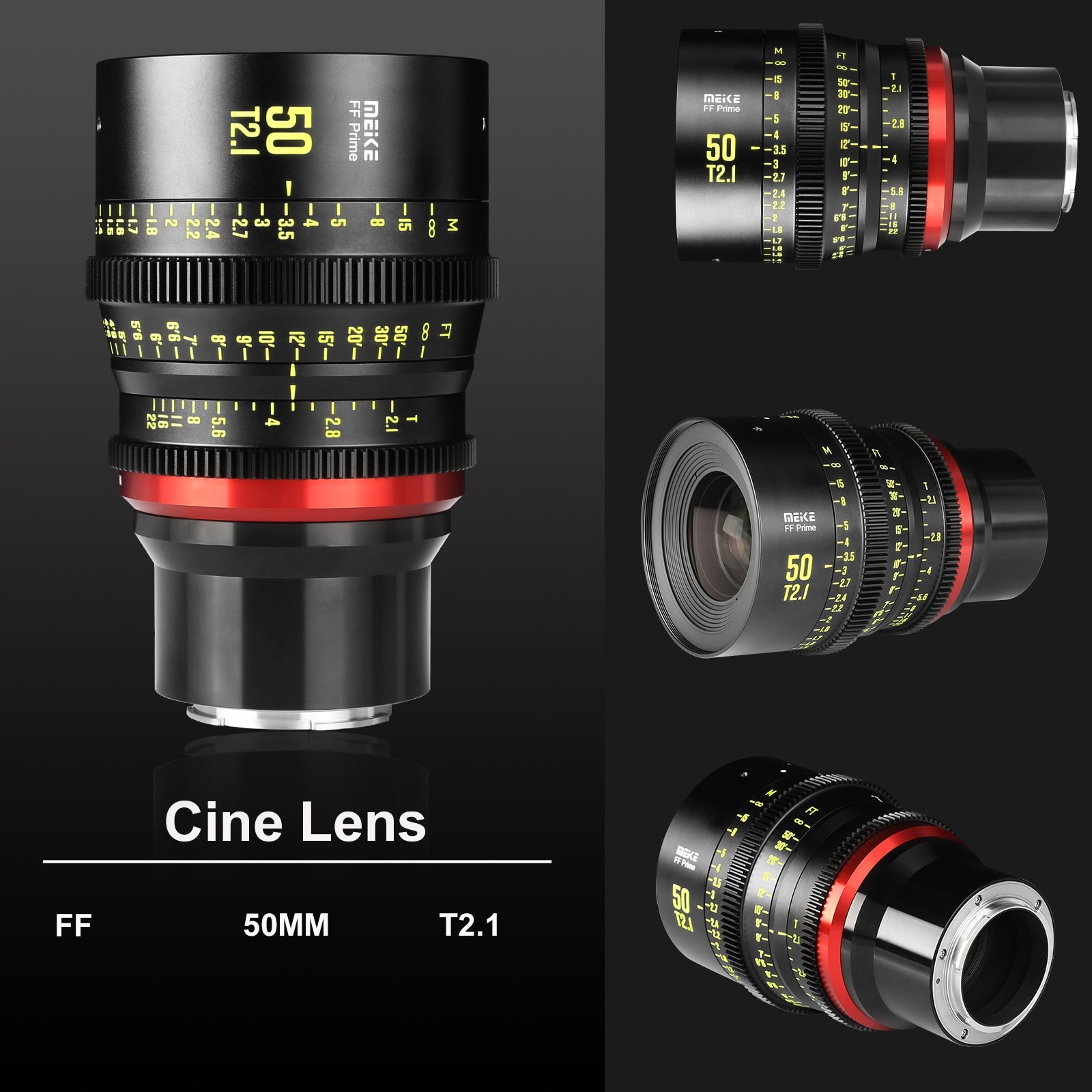 Meike Cinema Full Frame Cinema Prime 50mm T2.1 Lens (Sony E Mount)