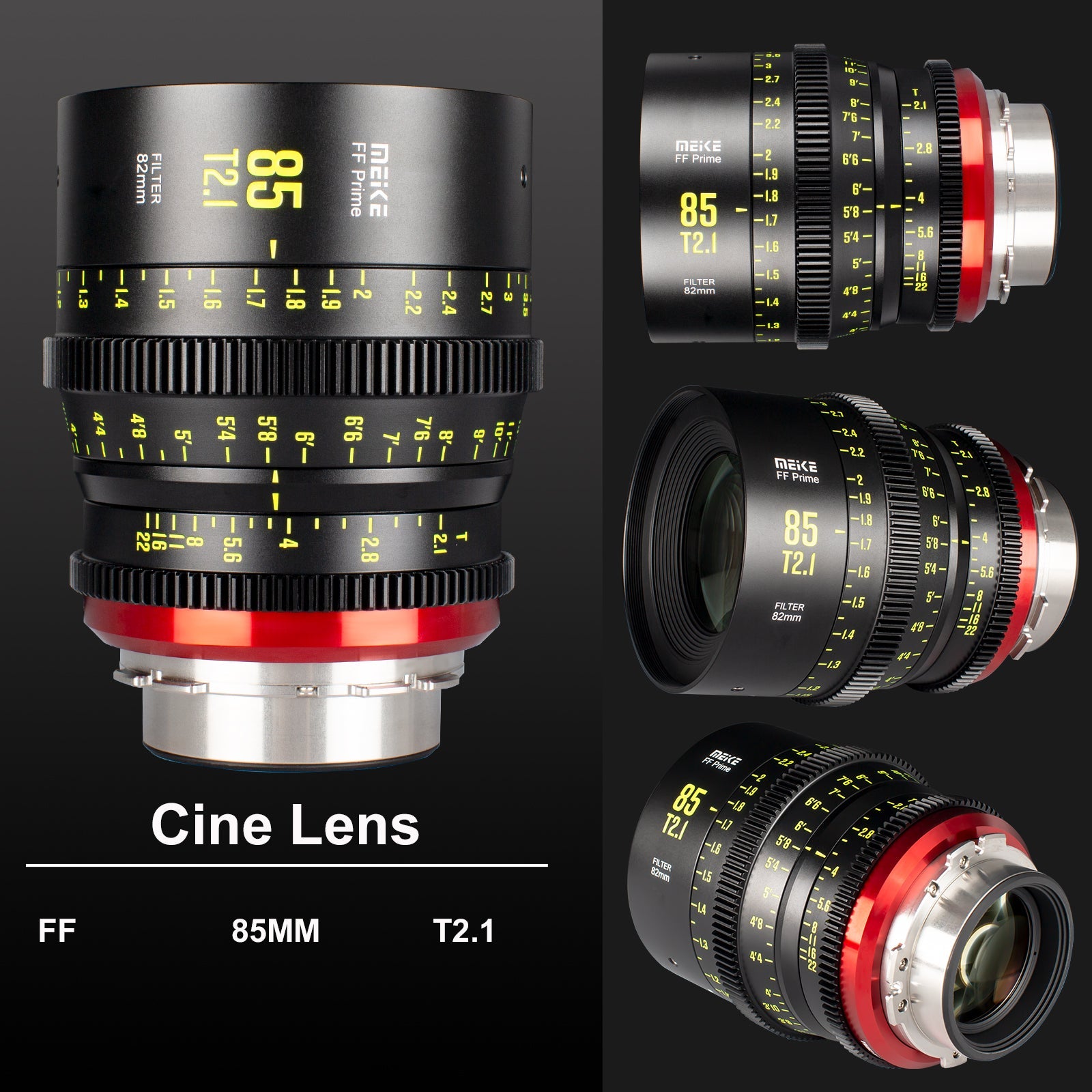 Meike Cinema Full Frame Cinema Prime 85mm T2.1 Lens (PL Mount)