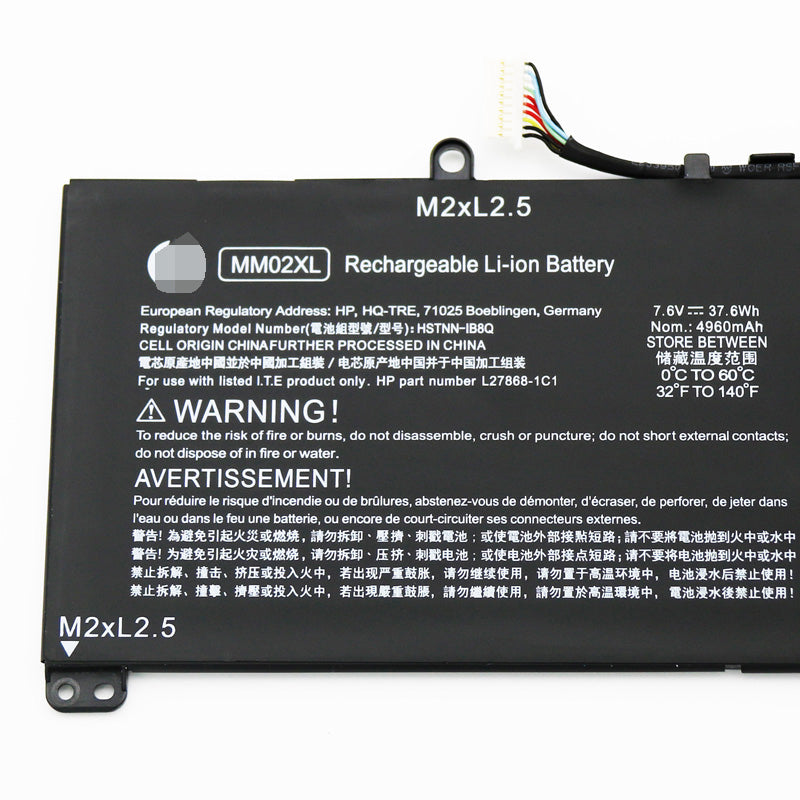 Hp MM02XL HSTNN-IB8Q  L27868-1C1 Pavilion 13-an0053tu Battery