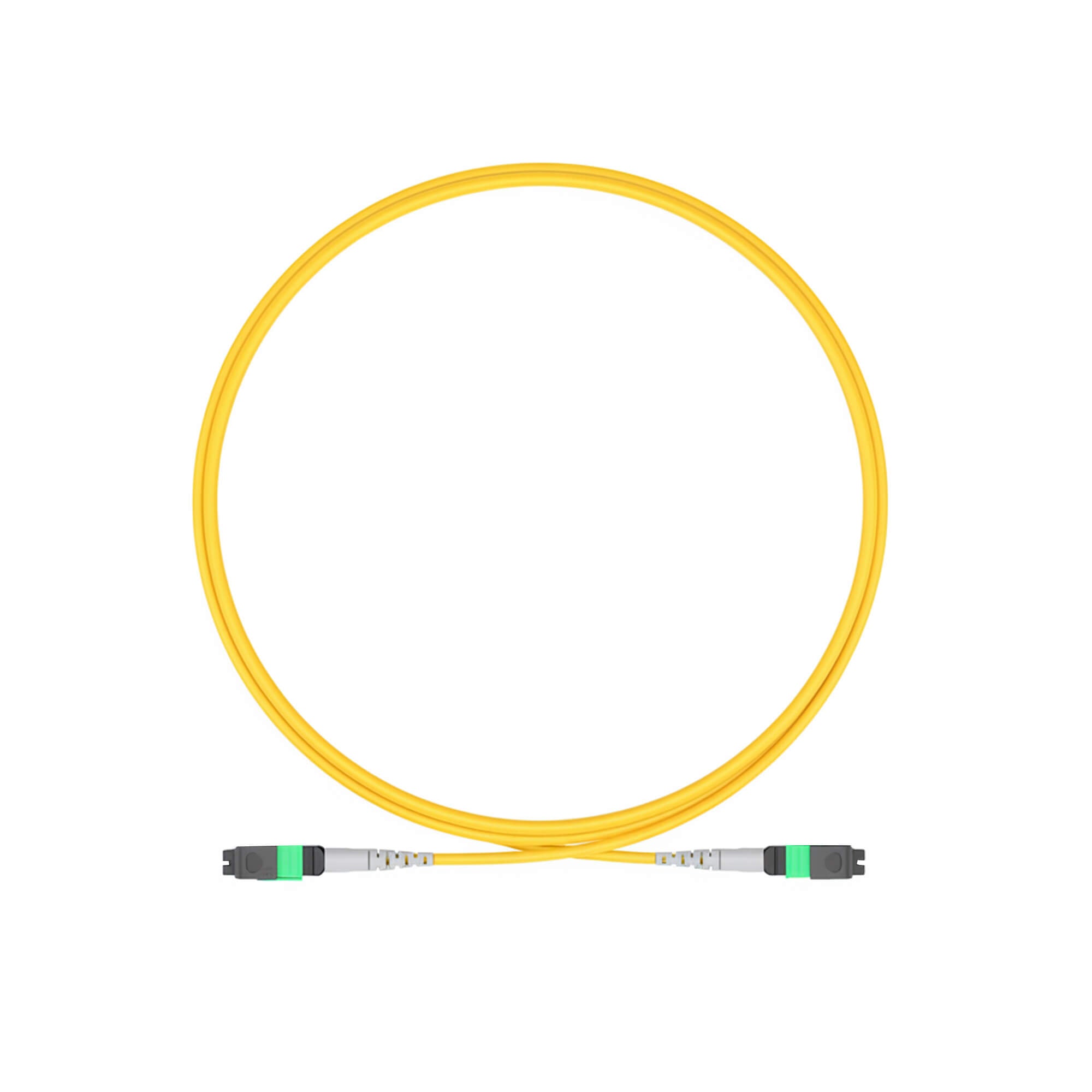 NSComm MPO Jumper Cables, MPO-8 APC (Female) to MPO-8 APC (Female), 8 Fibers, Single mode (OS2, G.657.A1), OFNR, Low Loss, Polarity Type B