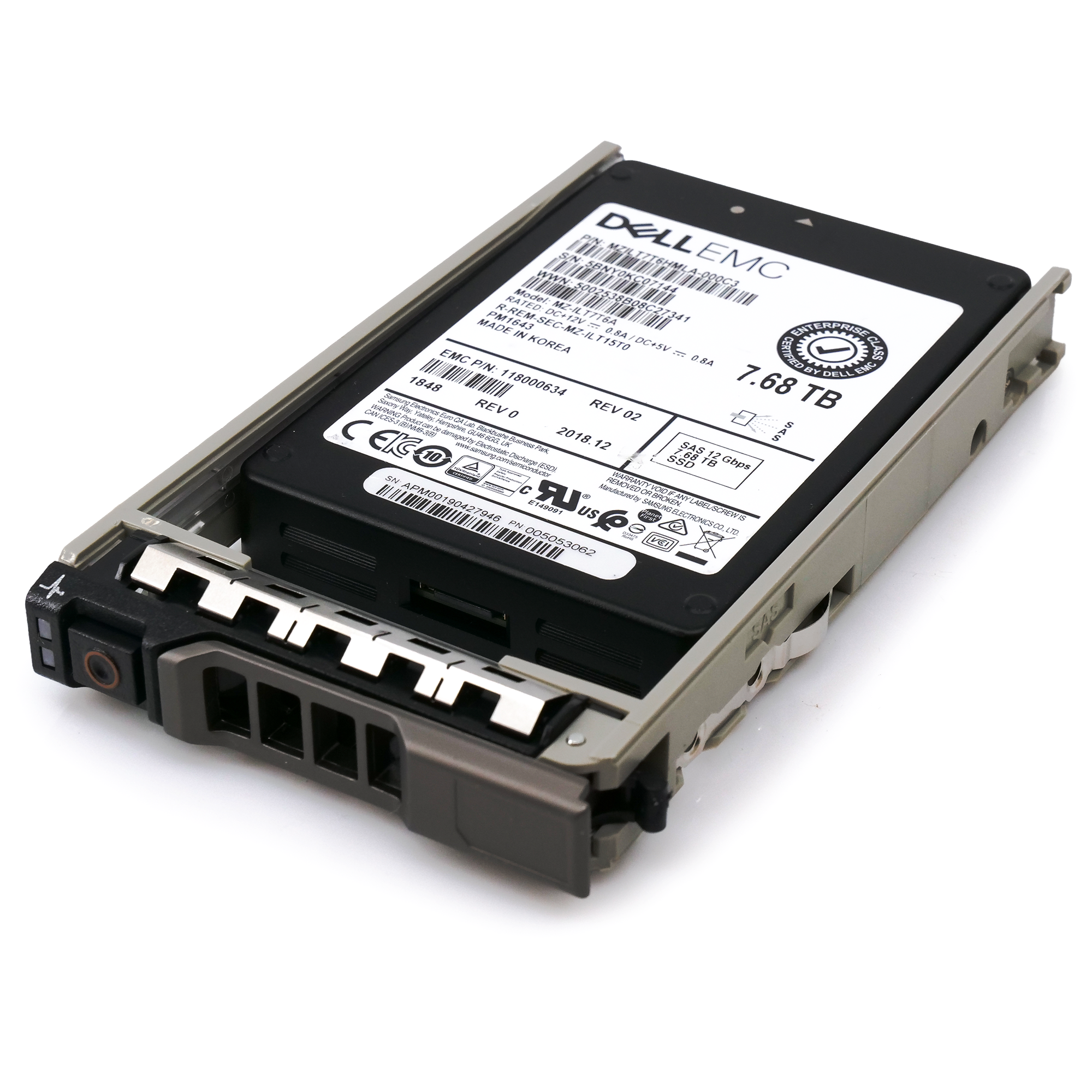 Dell EMC 118000634 G13 7.68TB SAS 12Gb/s 512e 1DWPD 2.5in Solid State Drive