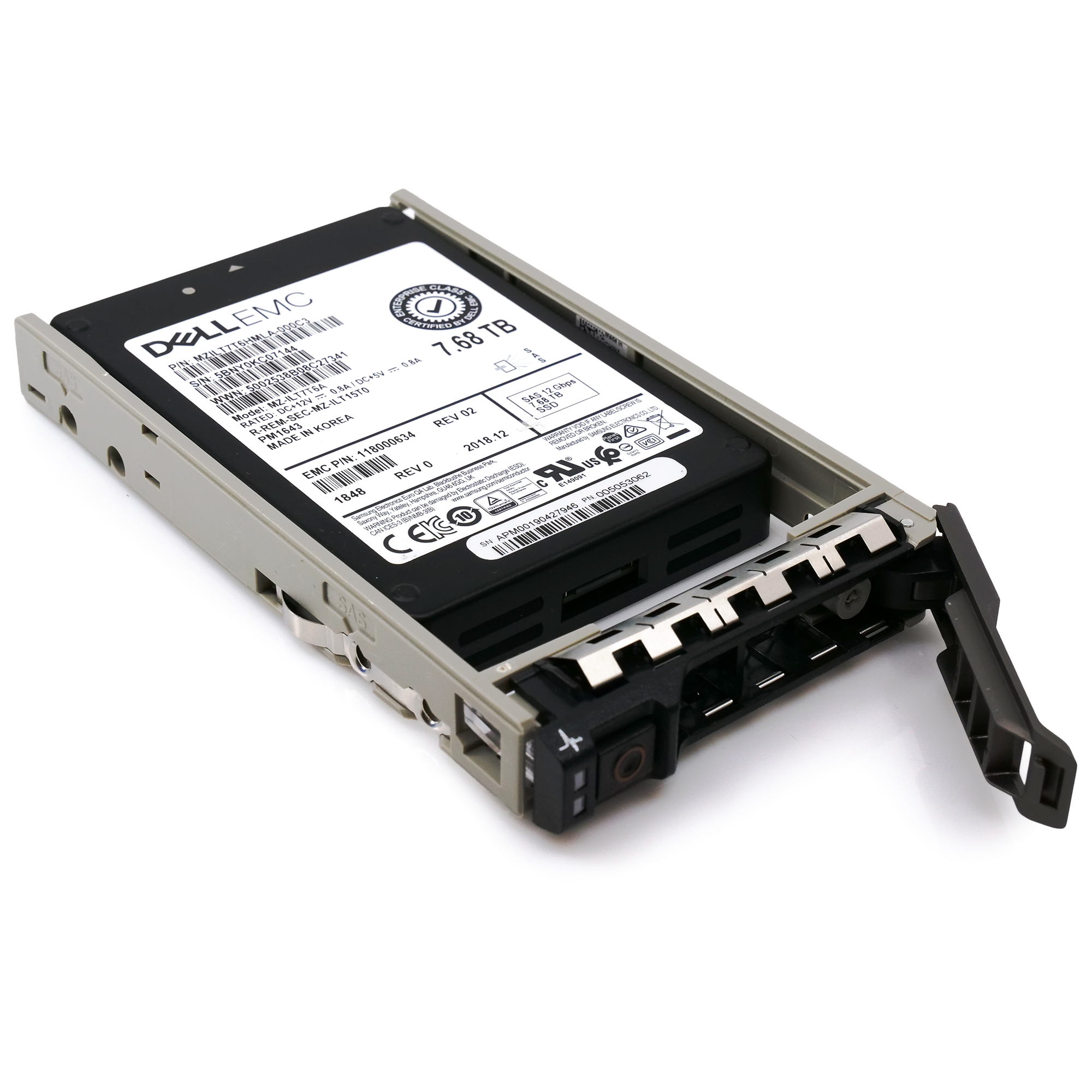 Dell EMC 118000634 G13 7.68TB SAS 12Gb/s 512e 1DWPD 2.5in Solid State Drive
