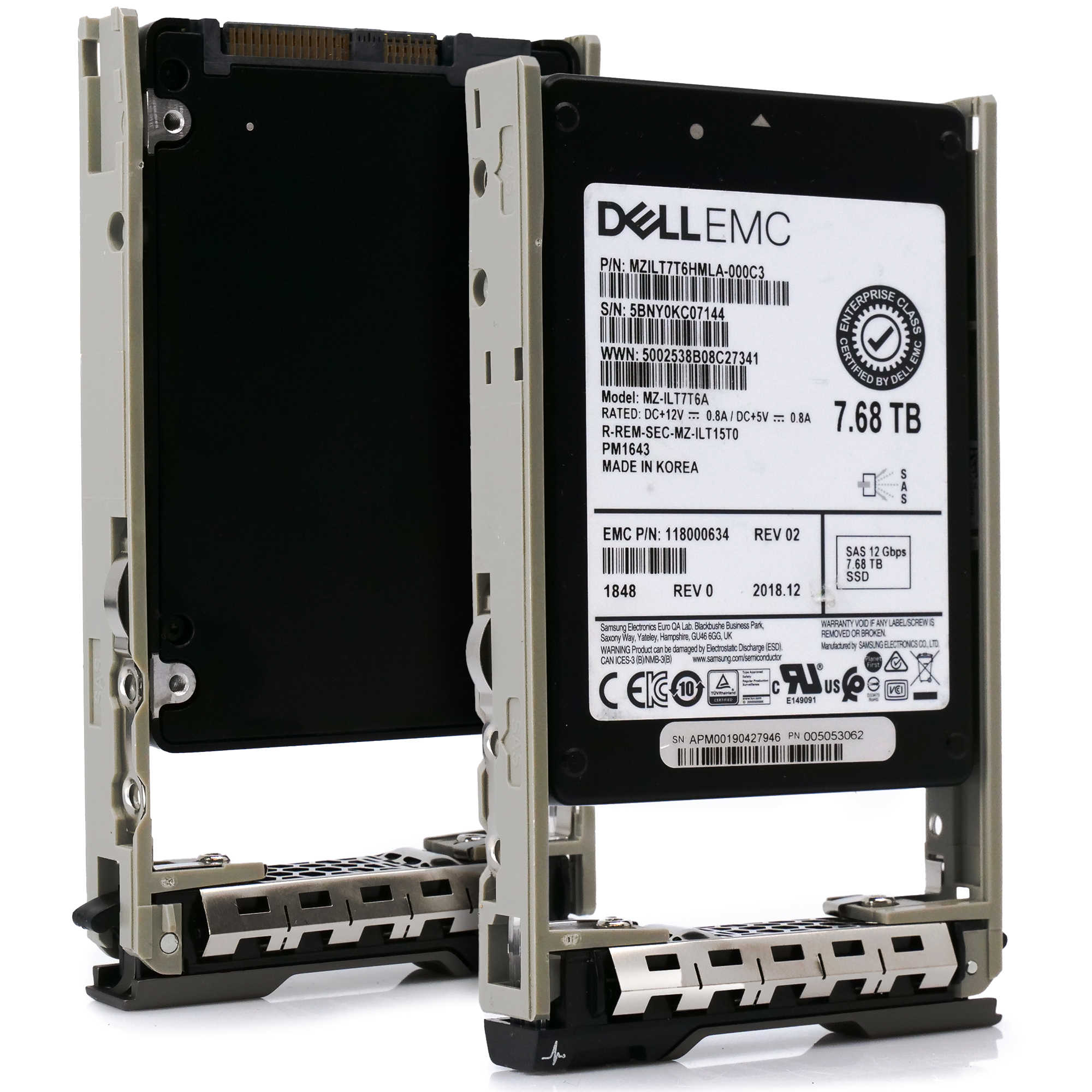 Dell EMC 118000634 G13 7.68TB SAS 12Gb/s 512e 1DWPD 2.5in Refurbished SSD