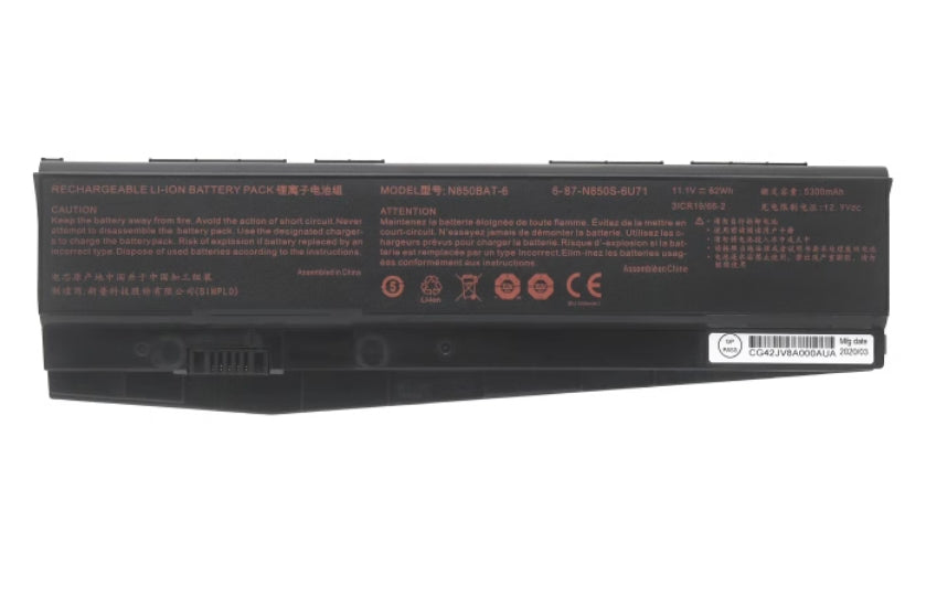 Clevo N850BAT-6 6-87-N850S-6U71 N857HJ1 Hasee Z7M T6Ti-X7 Battery