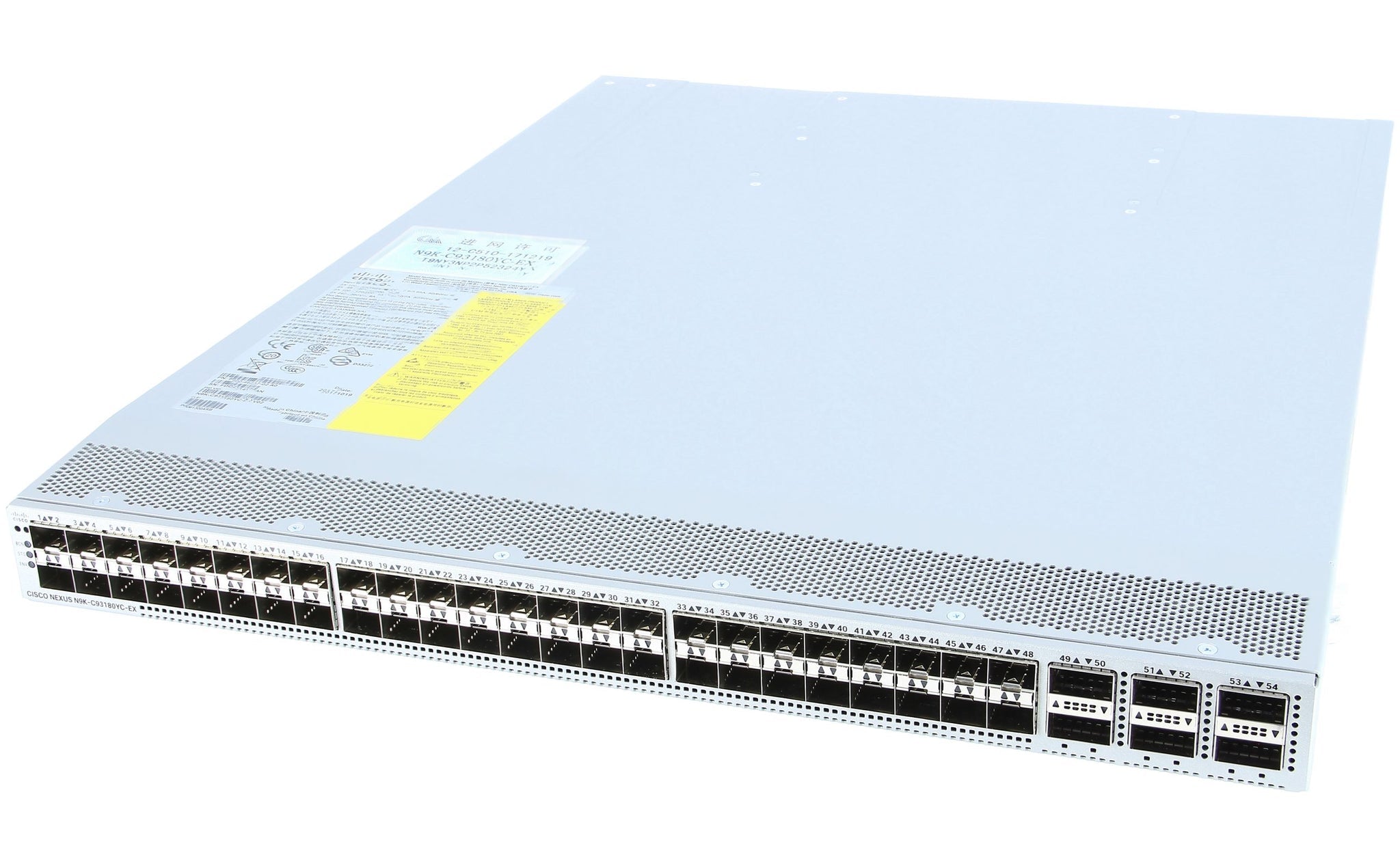 Cisco N9K-C93180YC-EX Nexus 9300 Switch 48x 10/25G 6x 100G Data Center Network Platform