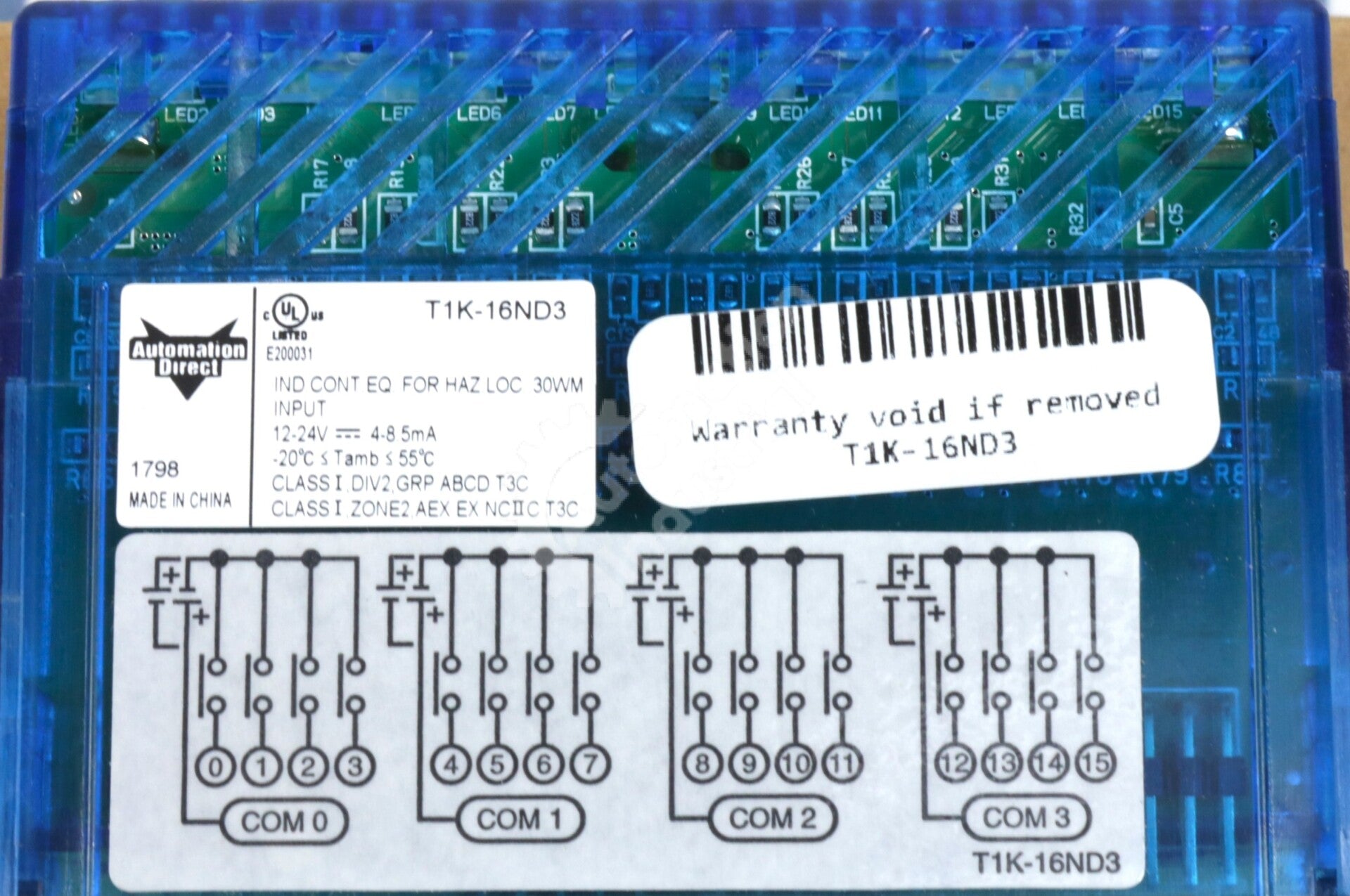T1K-16ND3 By Automation Direct 12-24VDC Discrete Input Module Terminal I/O NSFP
