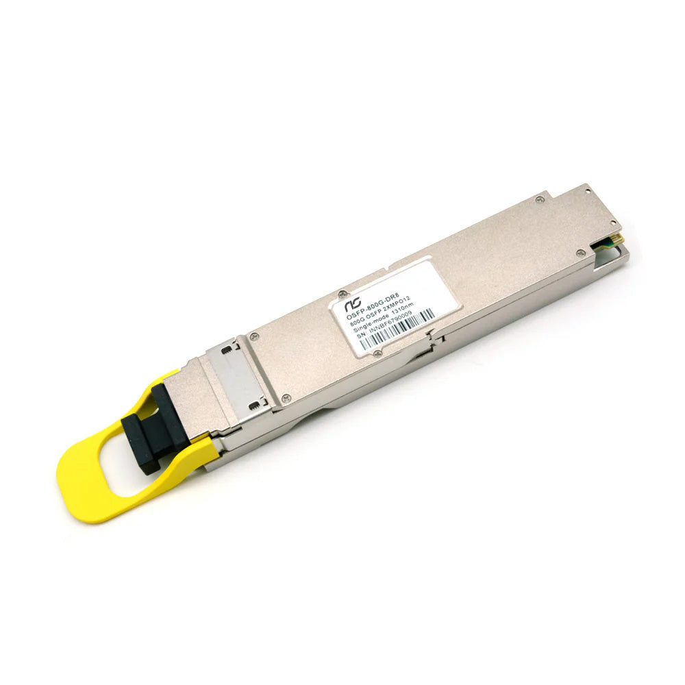 NSComm NS-OSFP-800G-DR8 800G Base-DR8/2xDR4 OSFP PAM4 1310nm Finned Top MTP/MPO-12 APC 500m SMF Optical Transceiver Module