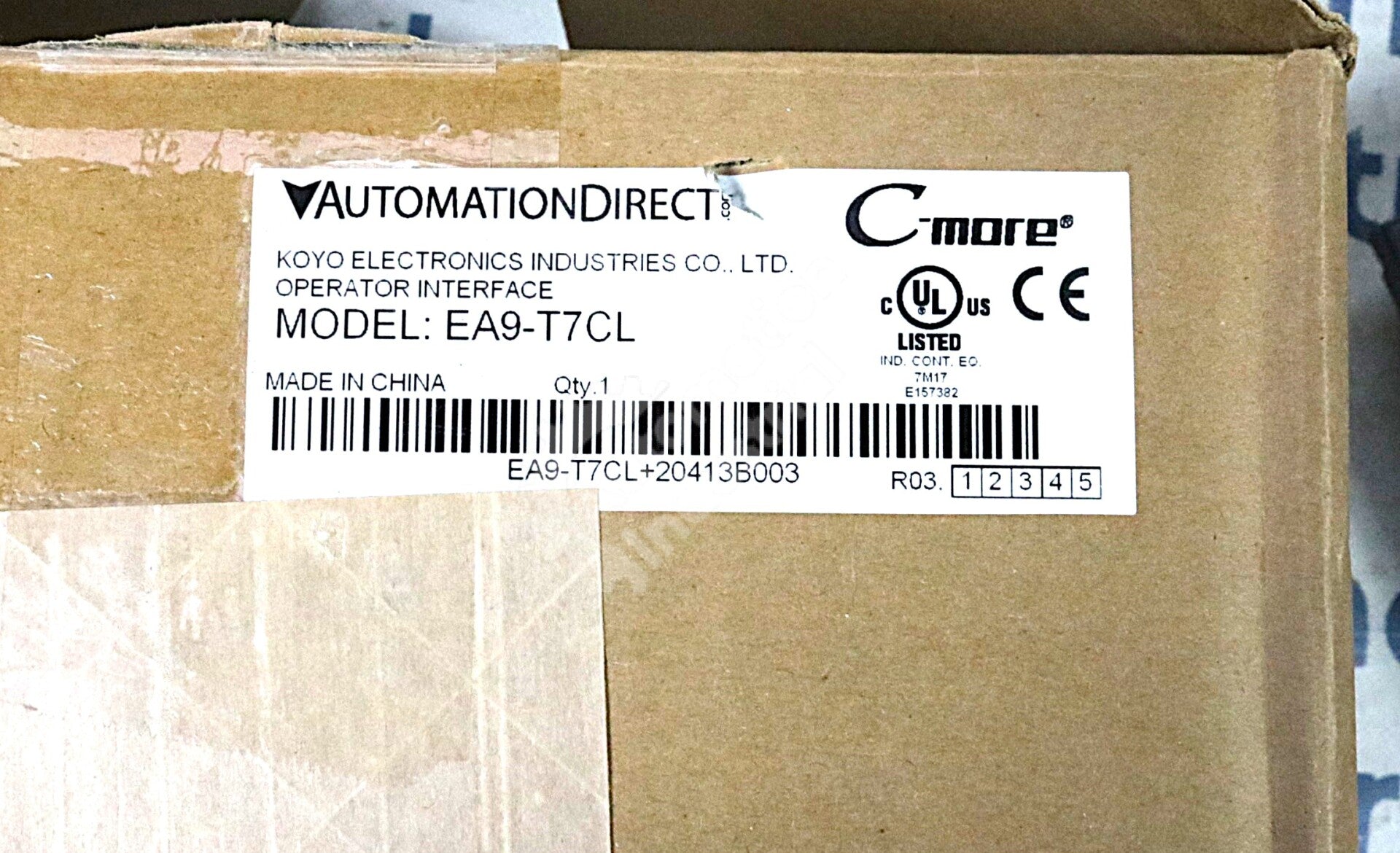 EA9-T7CL By Automation Direct 7-inch Touchscreen HMI NSFP