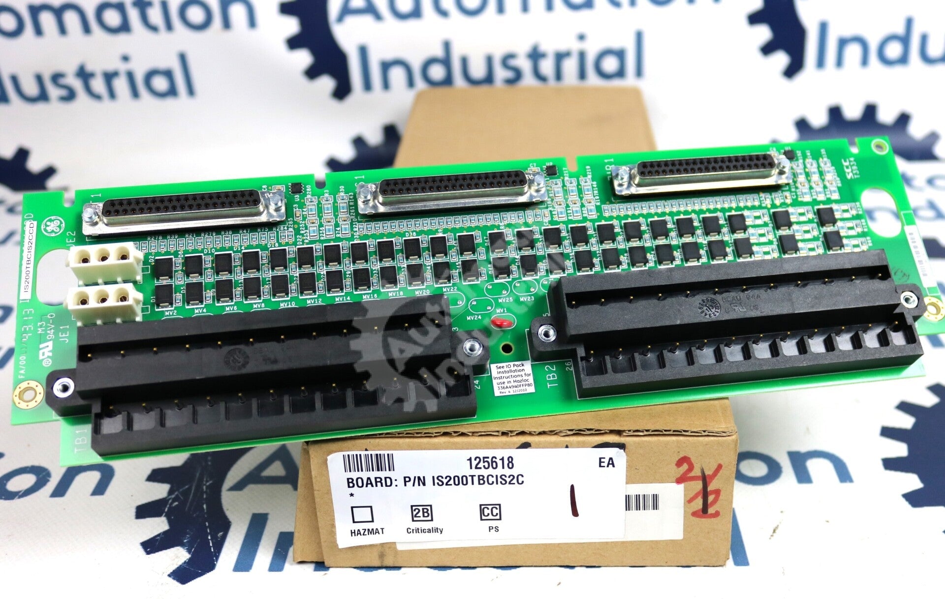 IS200TBCIS2C by GE IS200TBCIS2CCD Contact Input Term Brd New Surplus Factory Pkg
