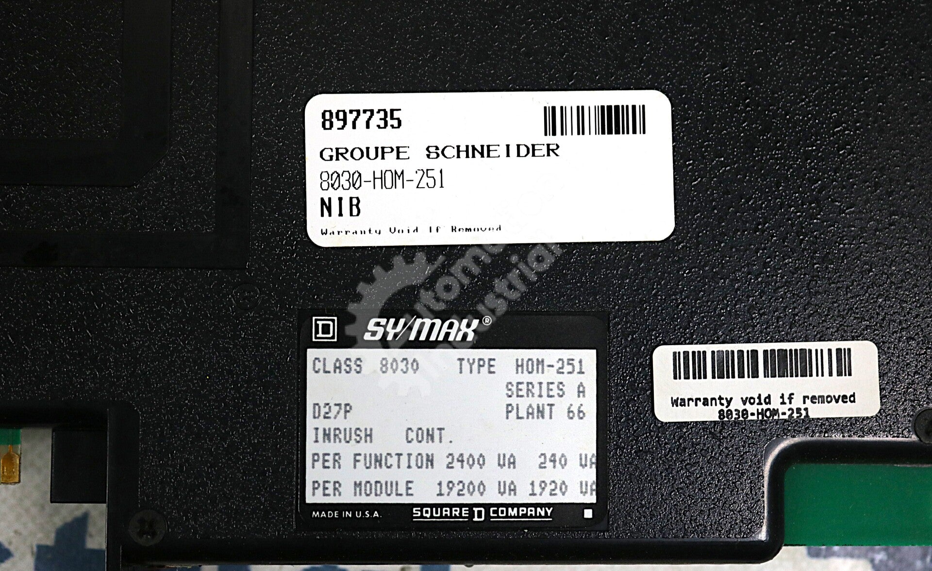 HOM-251 By Square D Sy/Max Class 8030 50-160VDC 8 Function Output NSFP