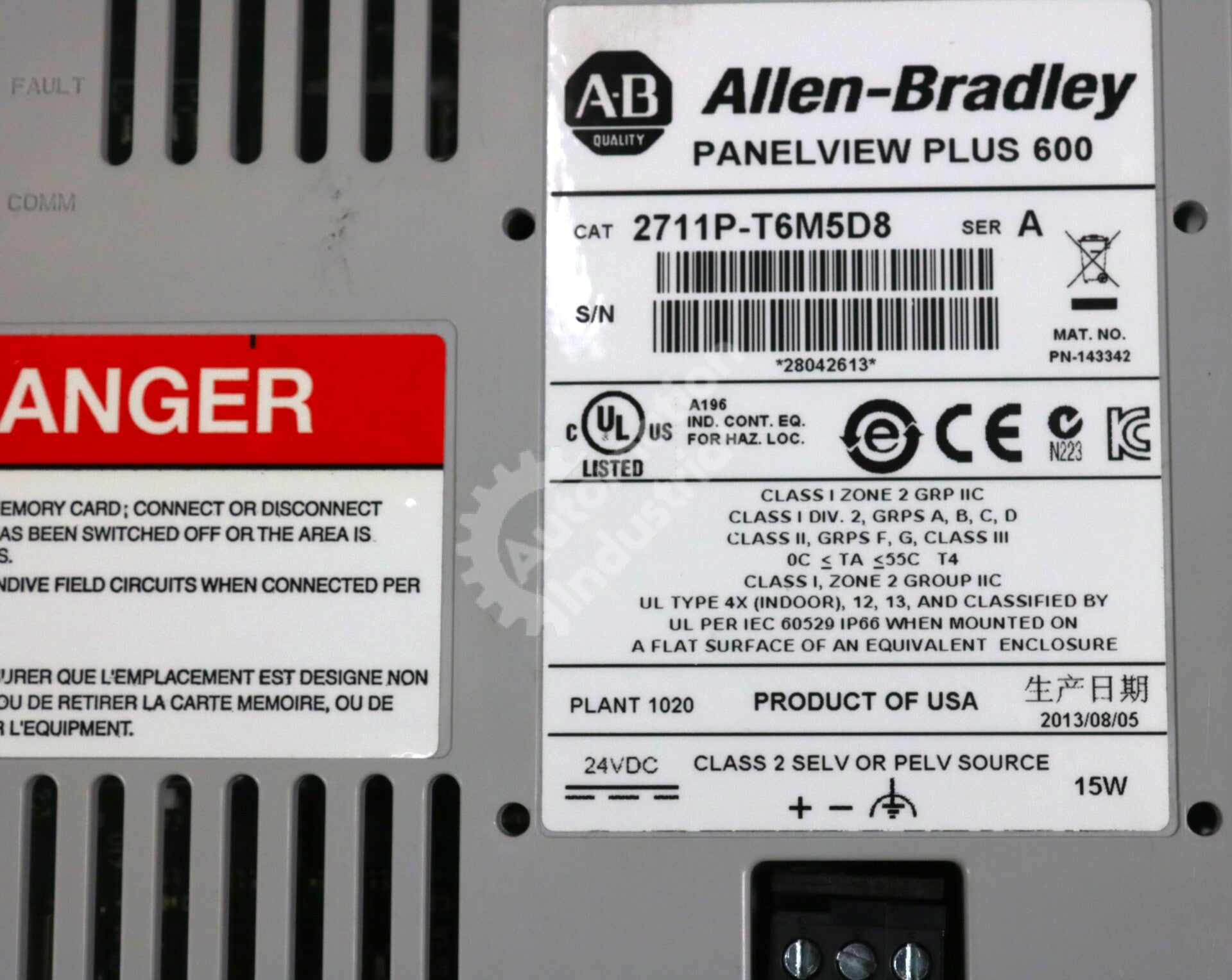 2711P-T6M5D8 By Allen Bradley 5.7In 24VDC Touch Screen Operator Interface NSNB