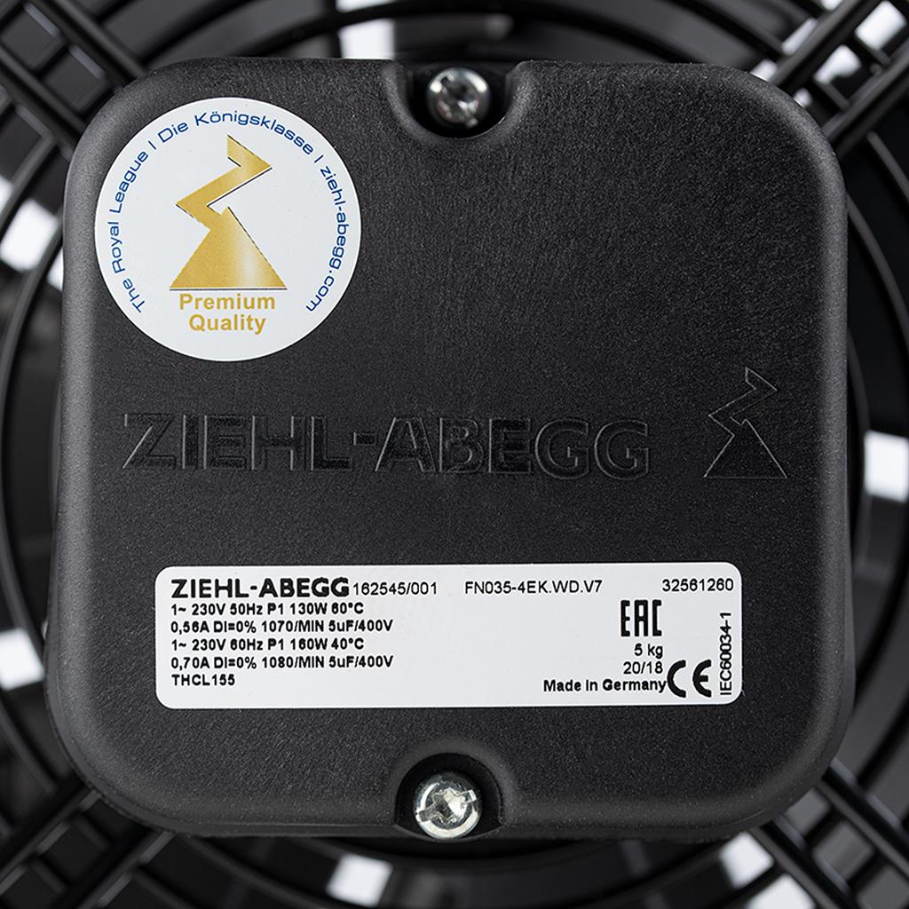 FN035-4EK.WD.V7 ZIEHL-ABEGG Axial Fan  150W 230V 0.13/0.56A 1070rpm