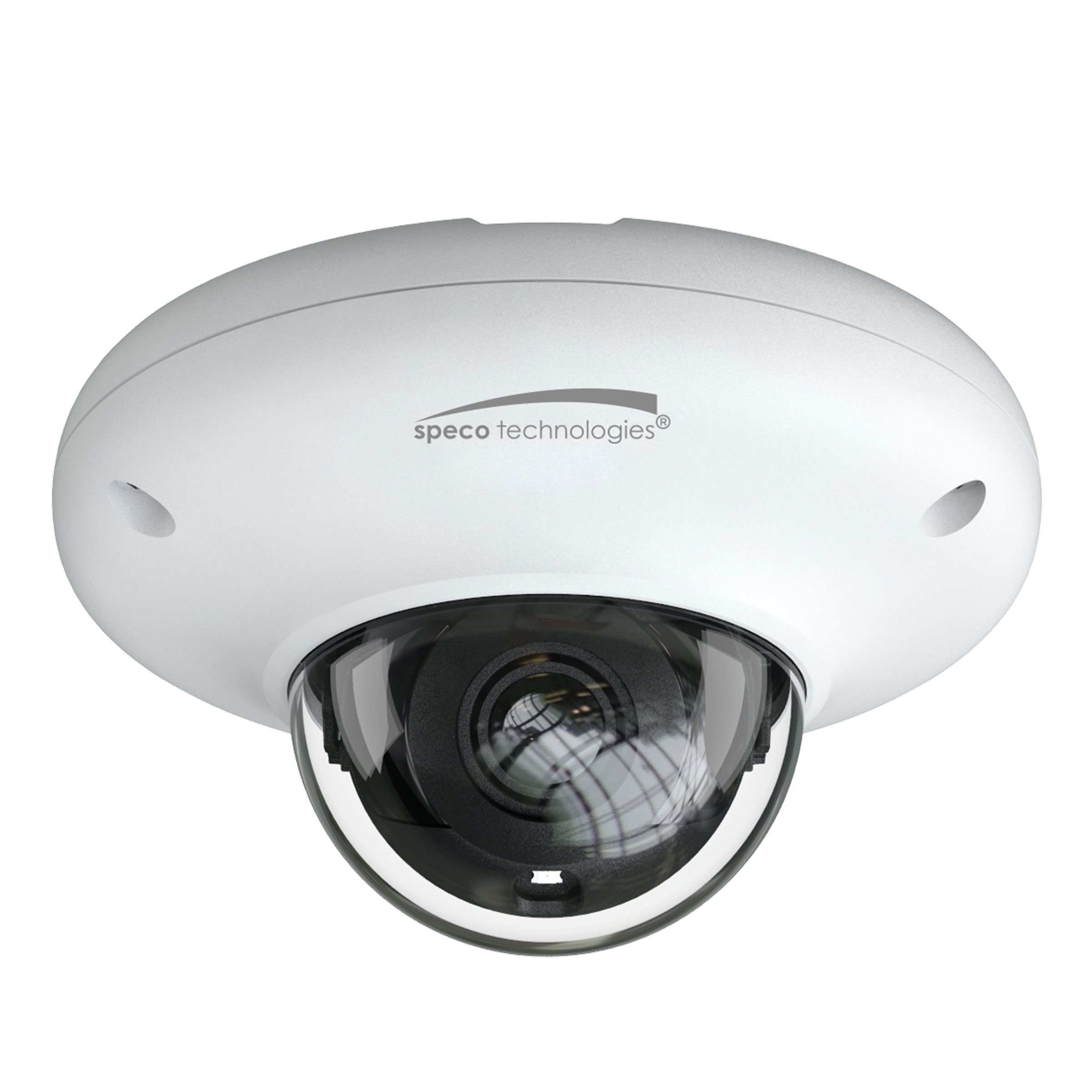 Speco Technologies O4P4N 4MP H.265 Mini Dome AI IP Camera,IR, 2.8mm lens, White housing, Included Wall Bracket, NDAA
