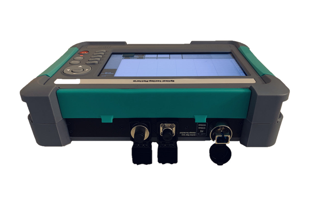 OTDR-7001-P - Optical Time Domain Reflectometer - includes Power Meter and VFL 1mW in one device, Ethernet, Bluetooth and USB connectivity, 7" LCD touchscreen, PON support and active fiber measuring support